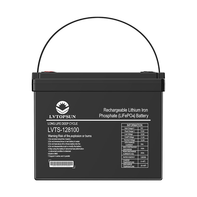 LVTOPSUN 12.8V 100AH Lithium Battery